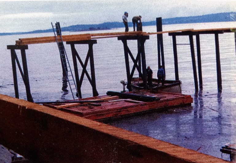 The dock when it was first under construction.